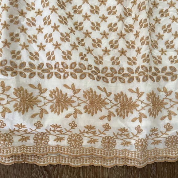 LOFT cotton embroidered V-Back Top Size Small - Picture 6 of 7